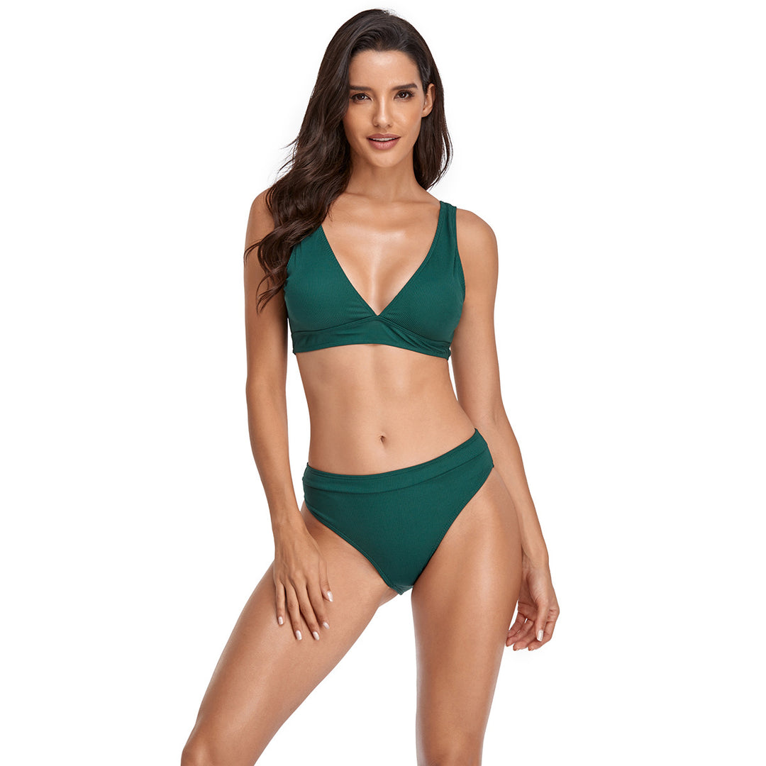 Women's triangle bikini set with fashionable cut and high waist StylebySassy