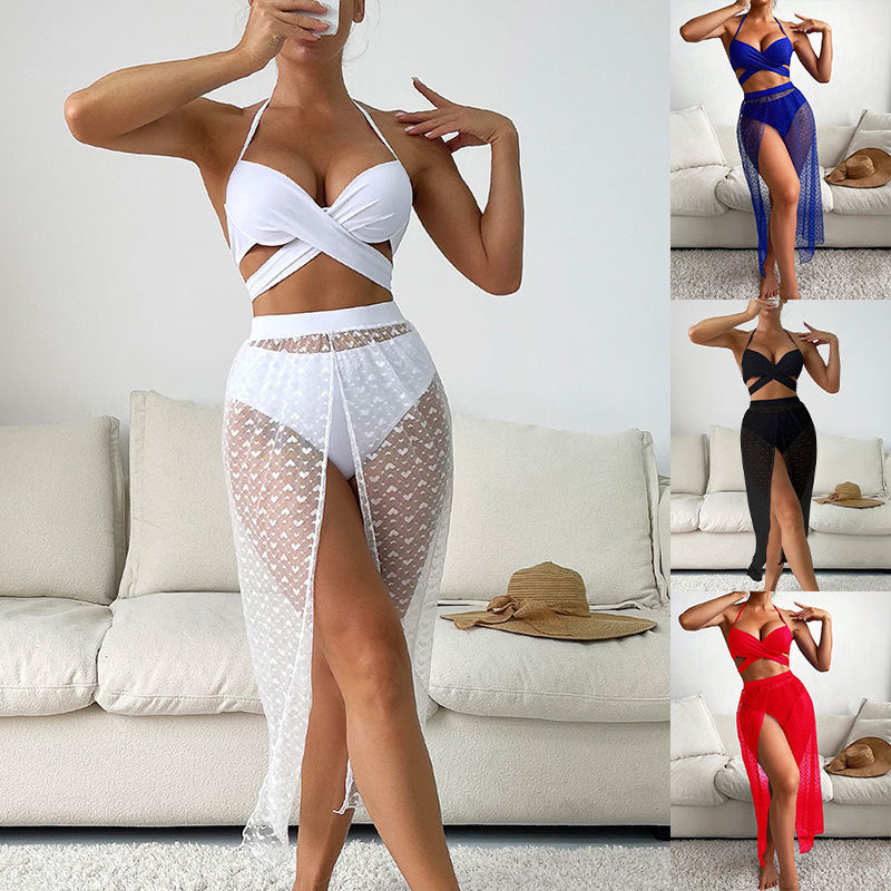 Women’s bikini set with transparent wrap skirt StylebySassy