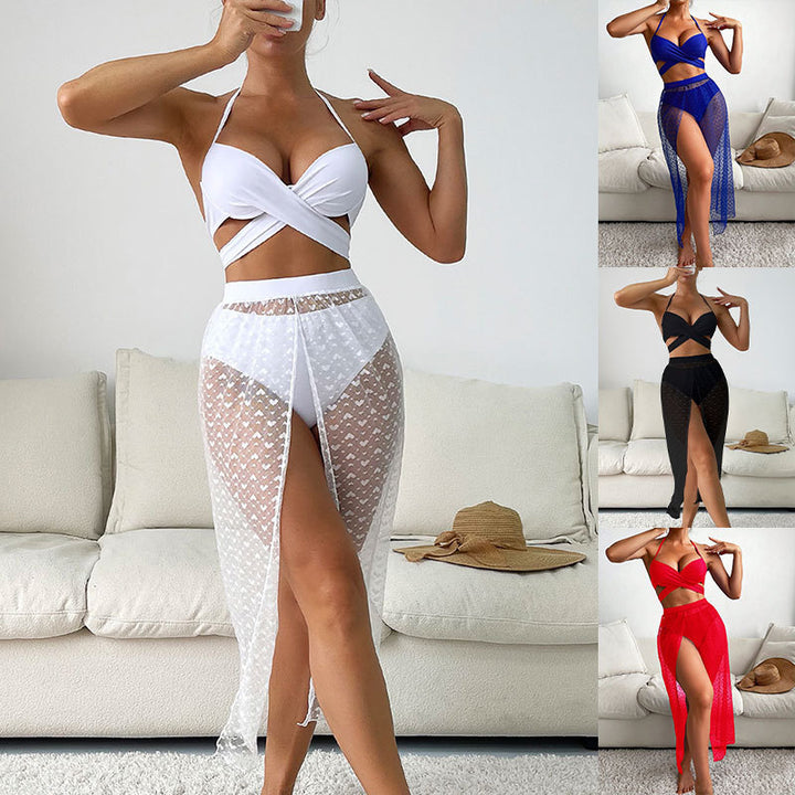 Women’s bikini set with transparent wrap skirt StylebySassy