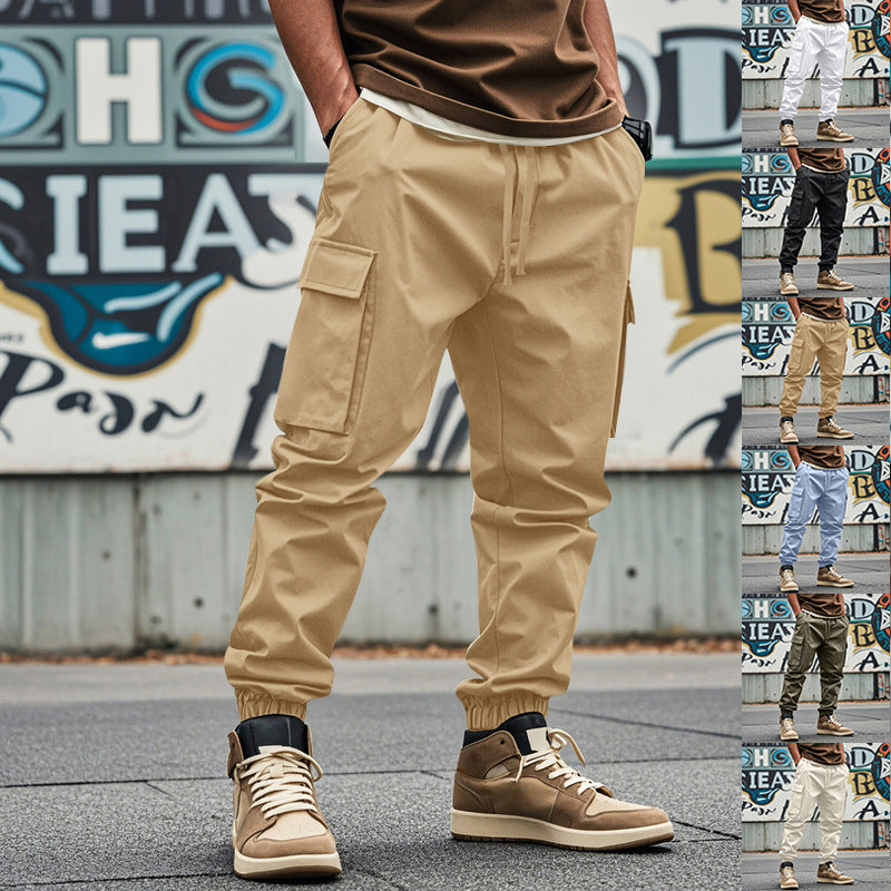 Men's urban utility joggers with multiple pockets and tapered leg StylebySassy