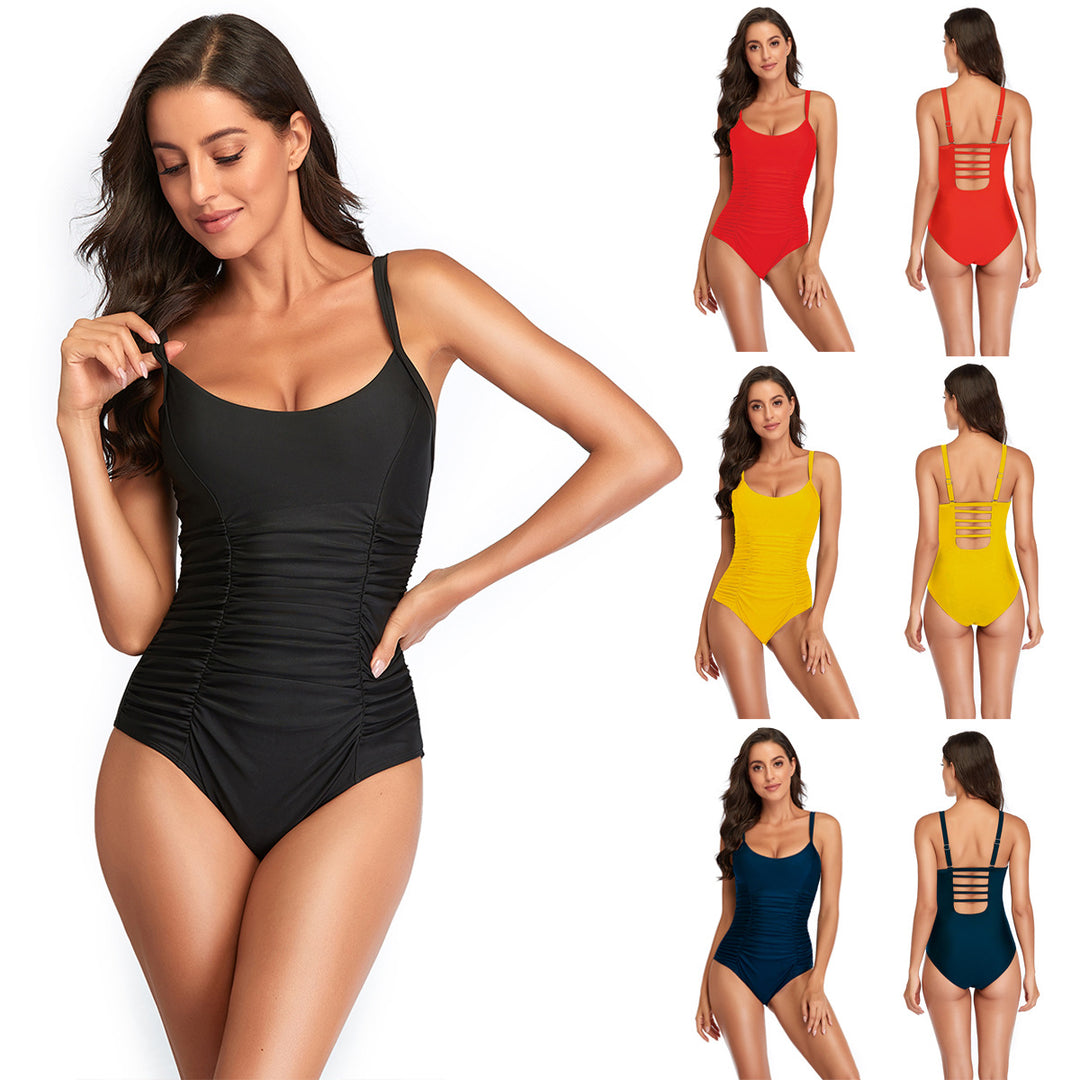 Women's figure-flattering one-piece swimsuit with ruching StylebySassy