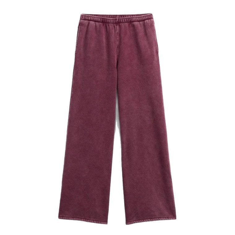 Women's two-piece terry loungewear set with zip hooded jacket and wide-cut jogging pants StylebySassy