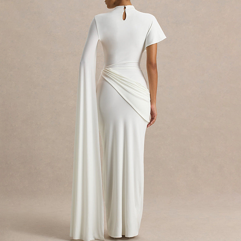 Women Elegant Dress with Unique Draping Design StylebySassy