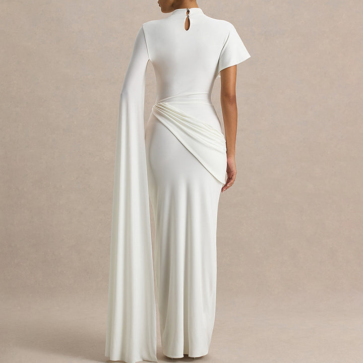 Women Elegant Dress with Unique Draping Design StylebySassy