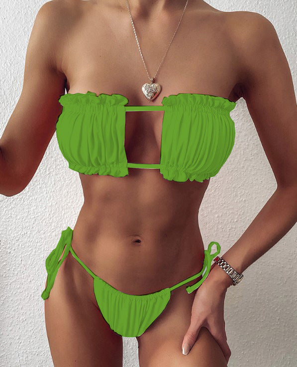 Ladies Bandeau Bikini with voluminous ruffle details StylebySassy