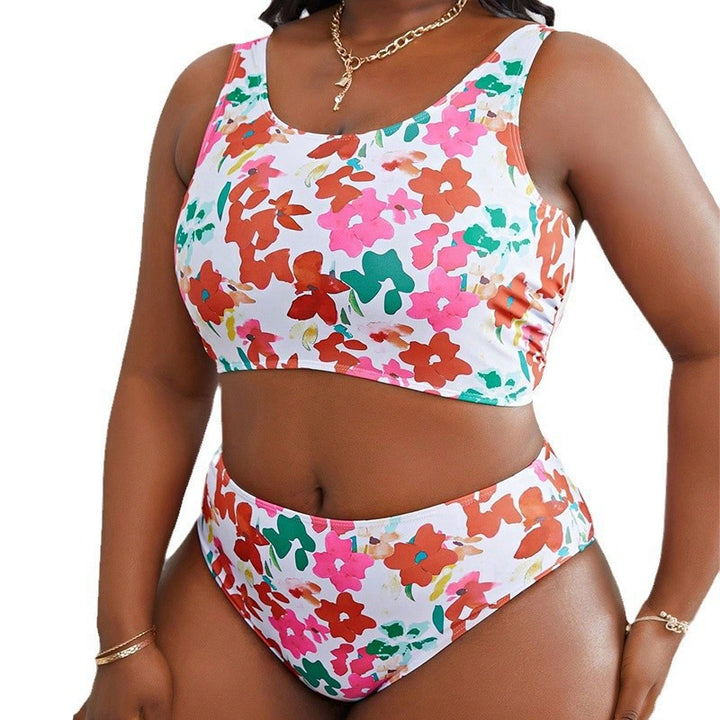 Women's bikini set with floral top and high-cut bottom StylebySassy