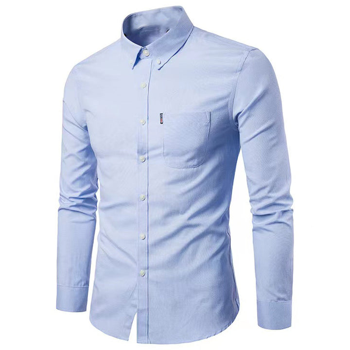 Men's tailored Oxford shirt with button-down collar and chest pocket StylebySassy