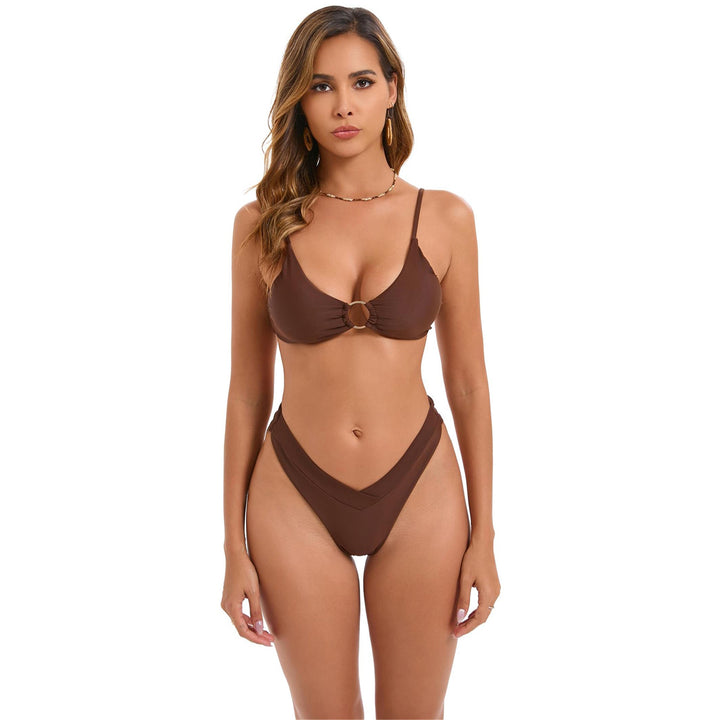 Women's Triangle Bikini with Fashionable Ring Detail StylebySassy