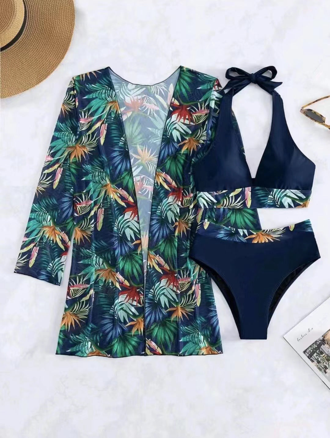 Women’s bikini set with colorful cover-up StylebySassy