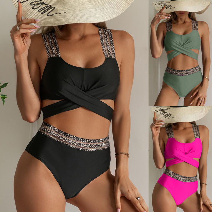 Ladies High-Cut Bikini with Stylish Animal Motif Details StylebySassy