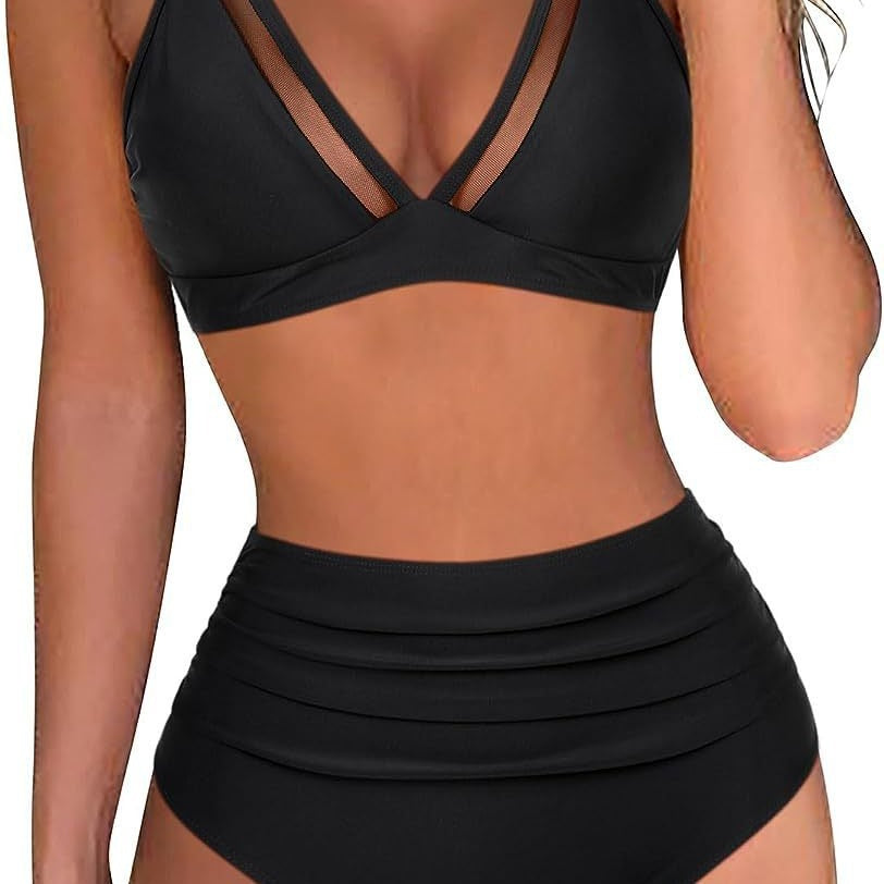 Women's sporty bikini set with breathable mesh cut-out StylebySassy