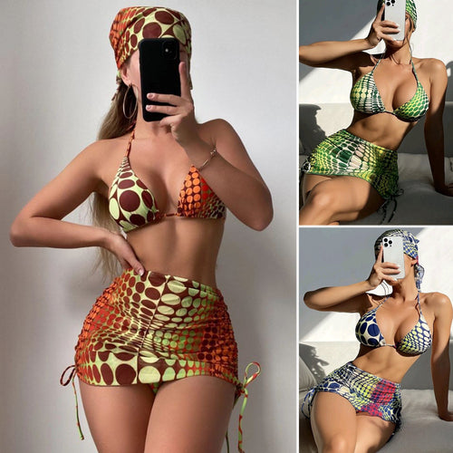 Women's Triangle Bikini with Skirt StylebySassy