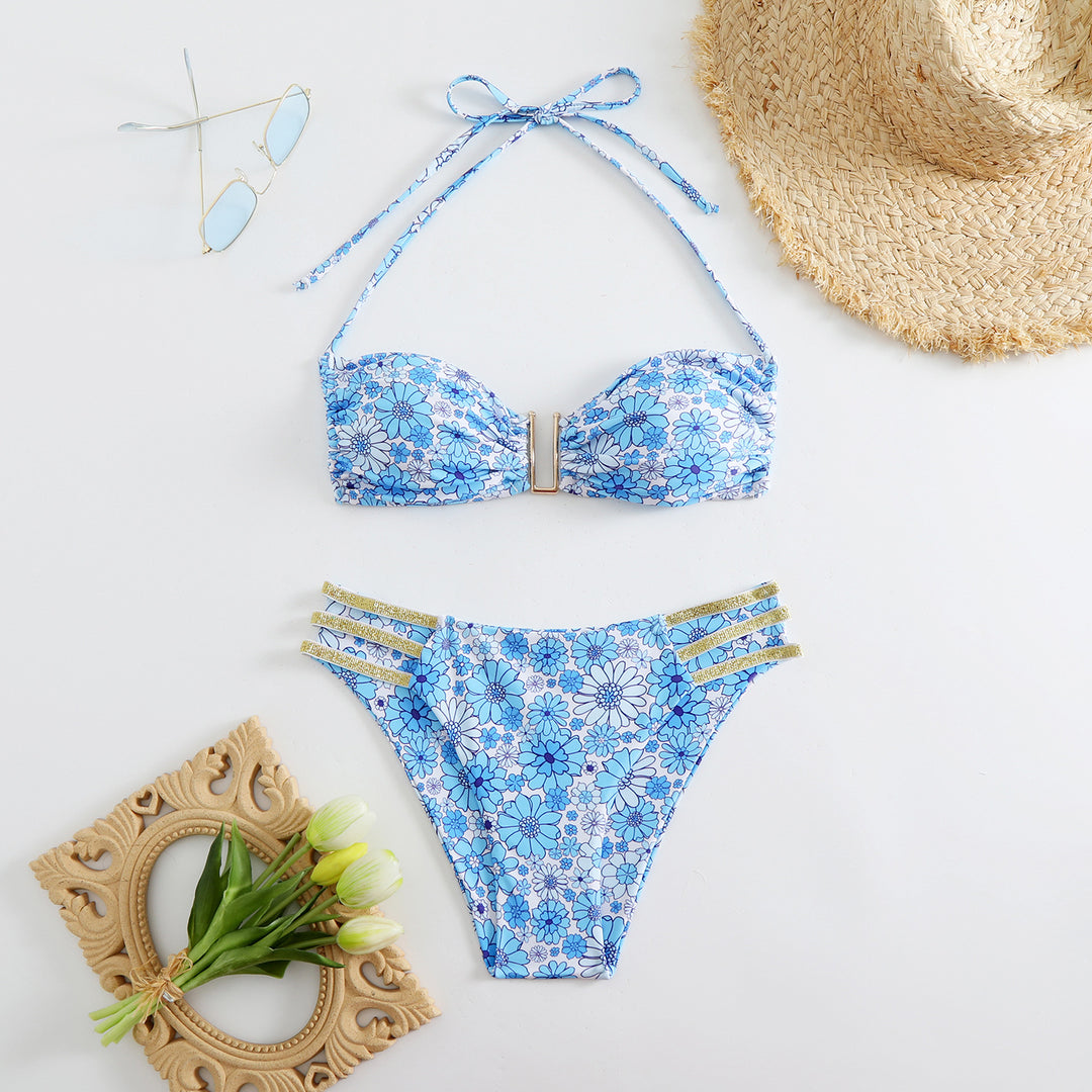 Women Bikini Set with fashionable ruffles and adjustable straps StylebySassy