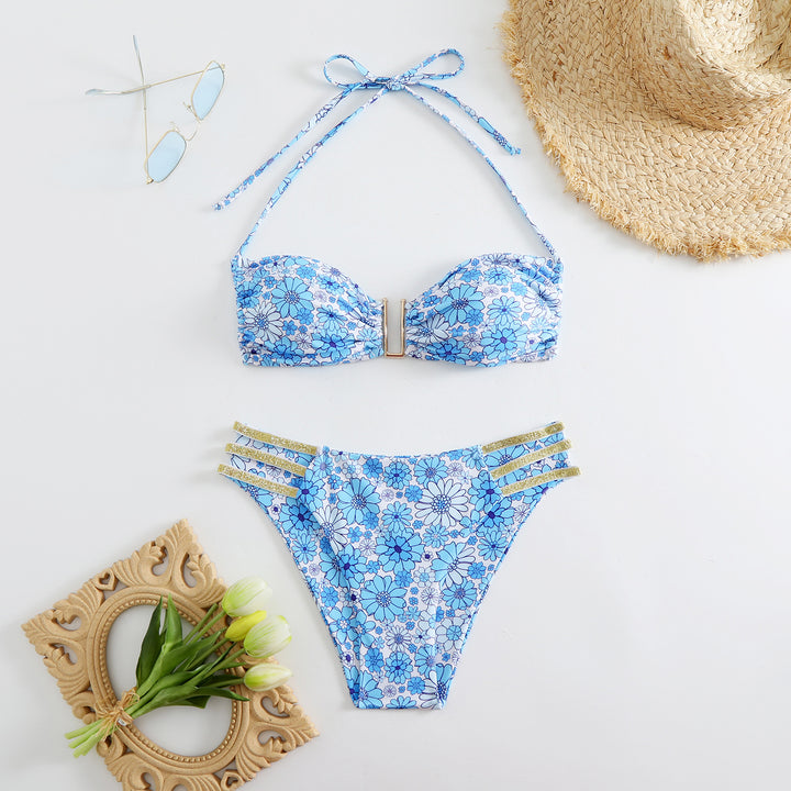 Women Bikini Set with fashionable ruffles and adjustable straps StylebySassy