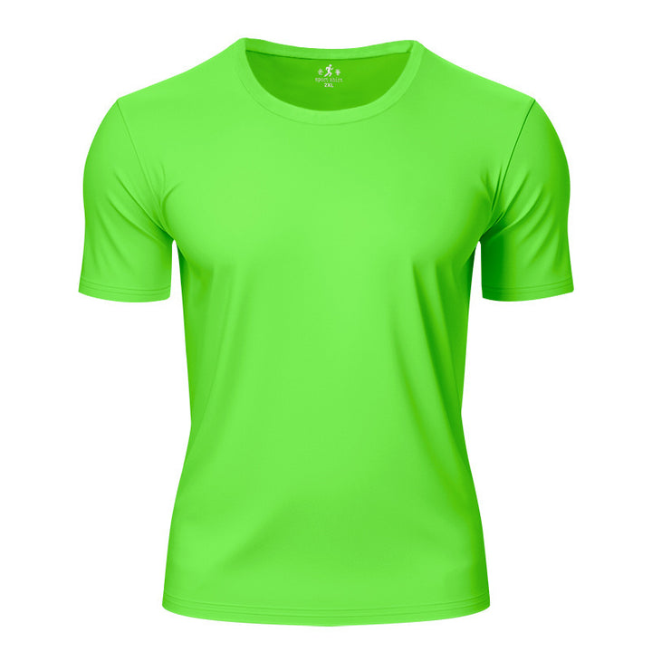 Men's lightweight short sleeve functional shirt with round neck, quick-drying stretch fabric and flat seams StylebySassy