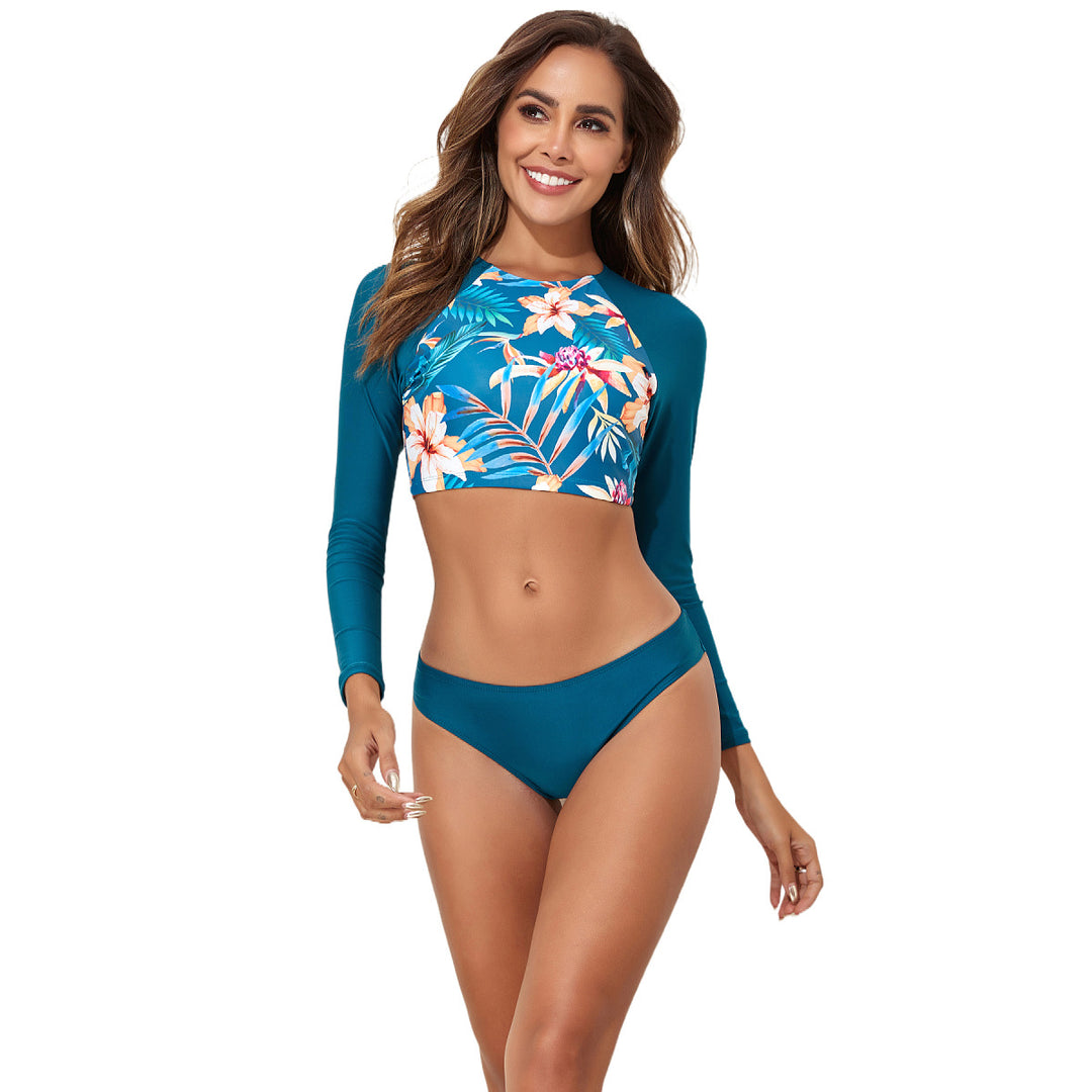 Women Sports Long Sleeve Bikini Set StylebySassy