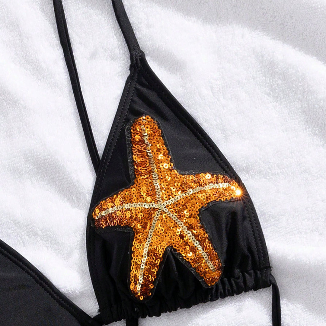 Women's Swimwear with Sparkling Star Decor StylebySassy
