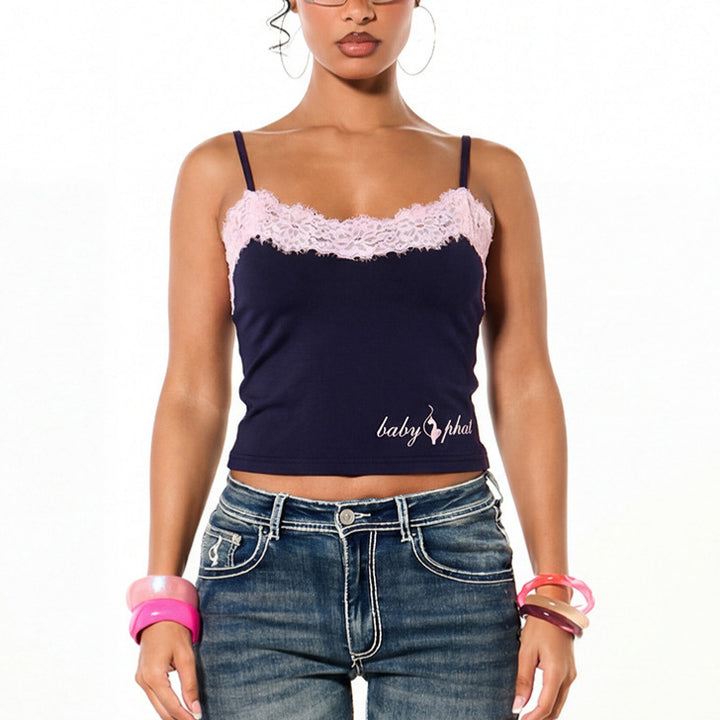 Women's tank top with fine lace StylebySassy