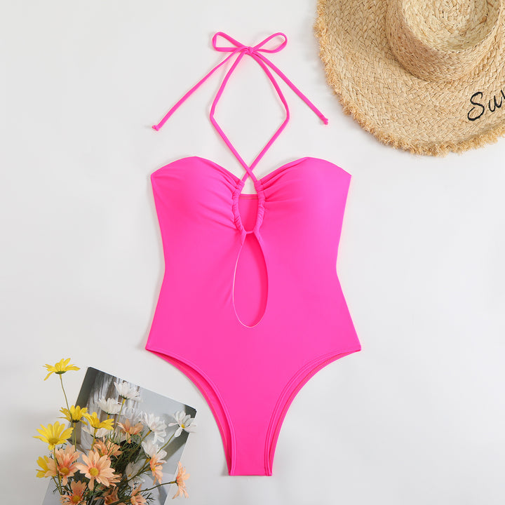 Women's One-Piece Swimsuit with Refined Gathering StylebySassy