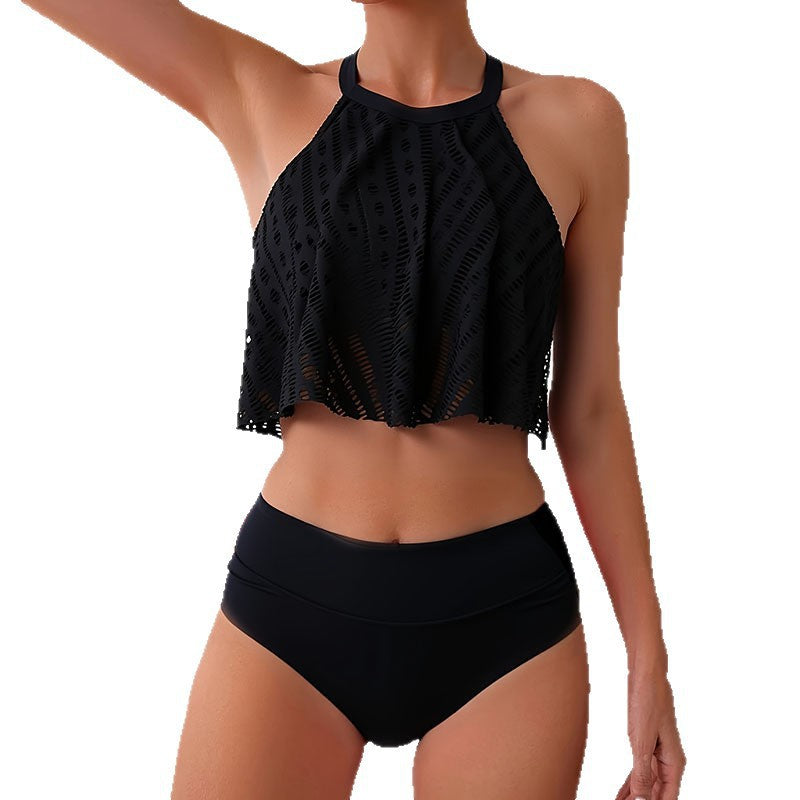 Women's High-Waisted Swimsuit with Stylish Overblouse Cut StylebySassy