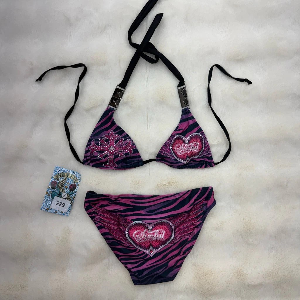 Women's triangle bikini with embellishments StylebySassy