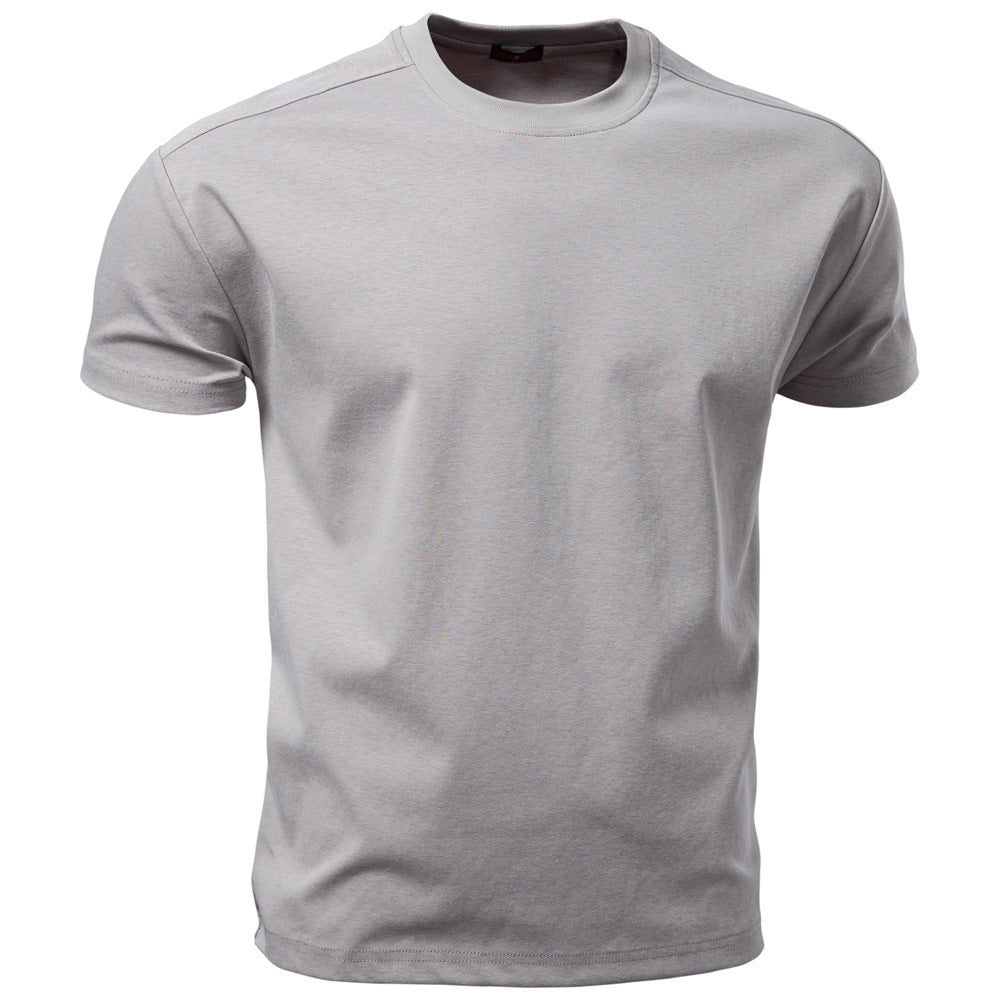Men's nano classic cotton jersey round neck shirt with reinforced collar StylebySassy