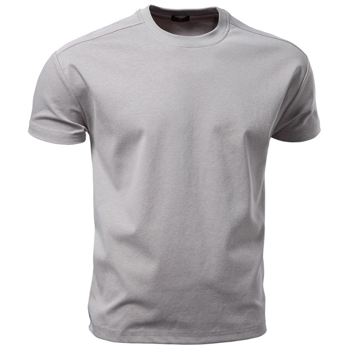 Men's nano classic cotton jersey round neck shirt with reinforced collar StylebySassy