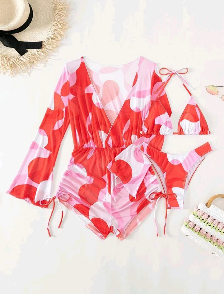 Women's beach outfit with airy tunic and bikini StylebySassy