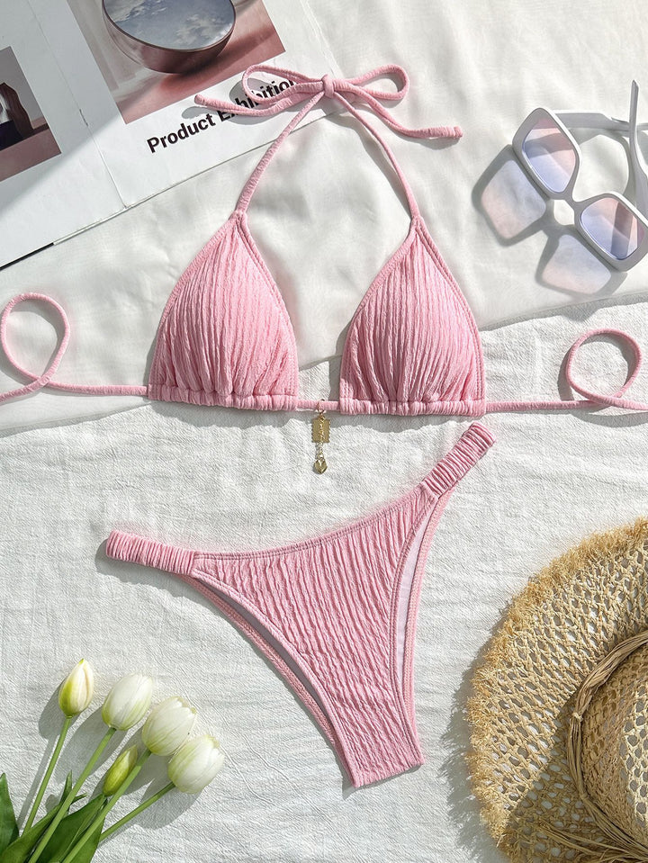 Women's Triangle Bikini with sophisticated Ruffles StylebySassy