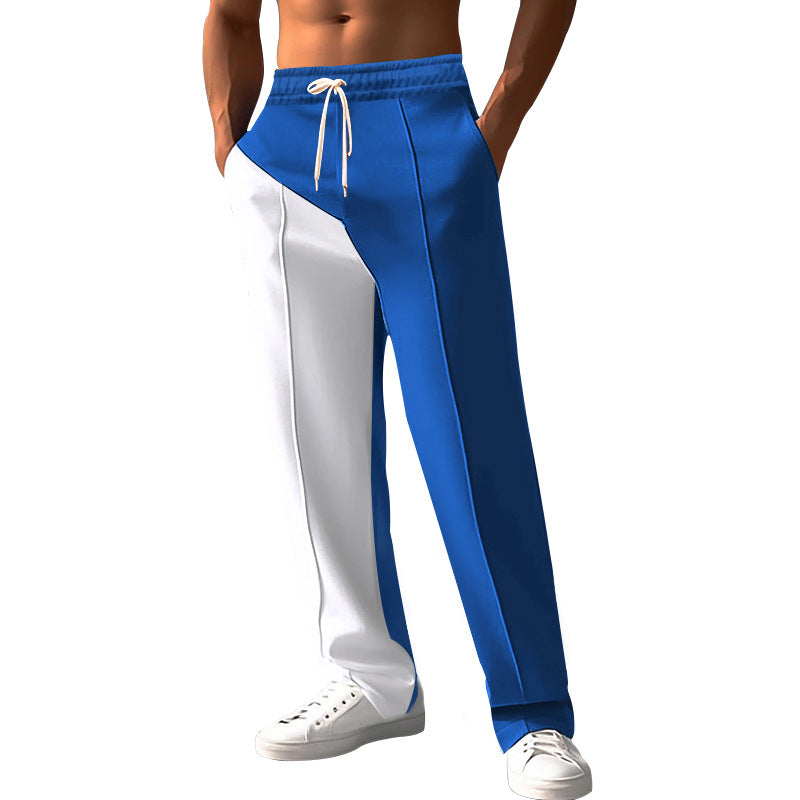Men's casual jogging pants with asymmetric cut and elastic waistband StylebySassy