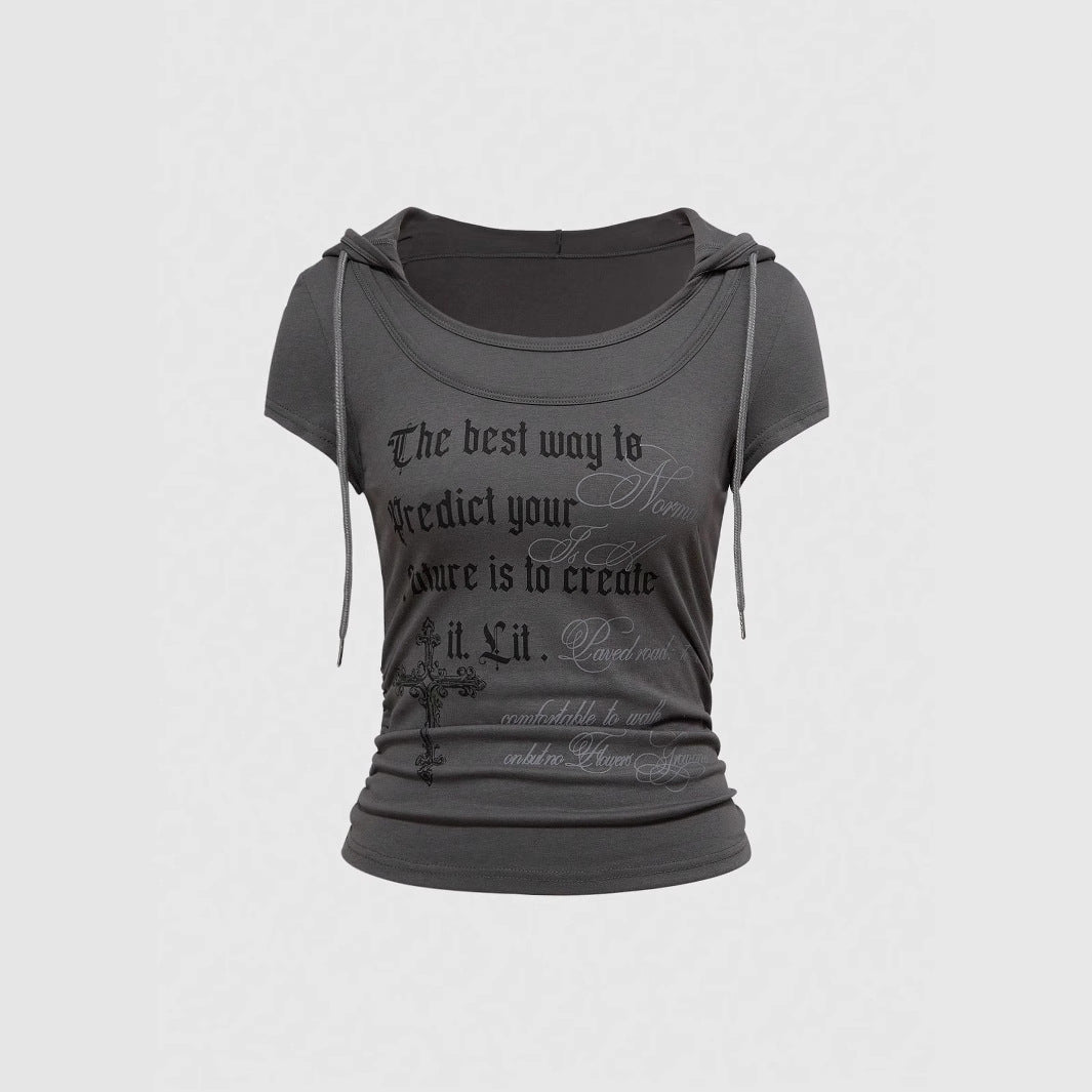 Women's Hoodie T-Shirt with Unique Print StylebySassy