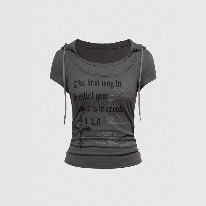 Women's Hoodie T-Shirt with Unique Print StylebySassy