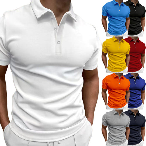 Men's slim fit stretch polo shirt with kent collar and elastic hem StylebySassy