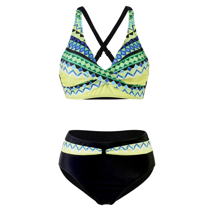Women's sporty bikini set with trendy cut and modern graphic design StylebySassy