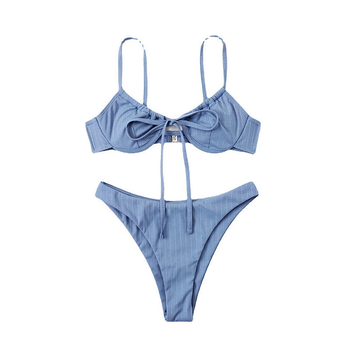 Women's bikini set with adjustable straps and refined ruffle details StylebySassy