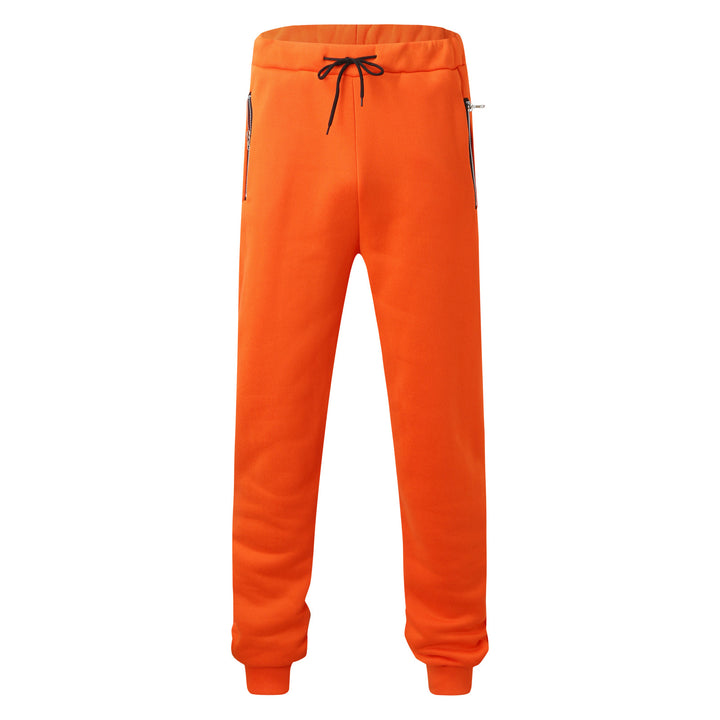 Men's comfortable jogging pants with elastic waistband drawstring tapered legs and side zip pockets StylebySassy