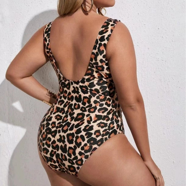 Women's patterned one-piece swimsuit with cut-out design StylebySassy