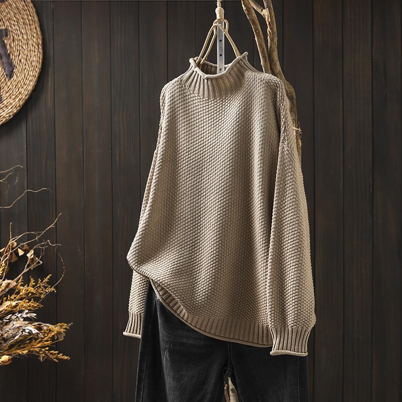 Women's Sweater | Textured Turtleneck Style