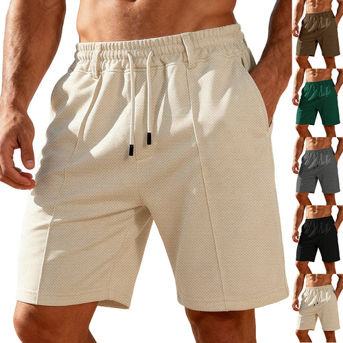 Men's Chino-inspired Relax Shorts with pleats, elastic drawstring and side pockets StylebySassy