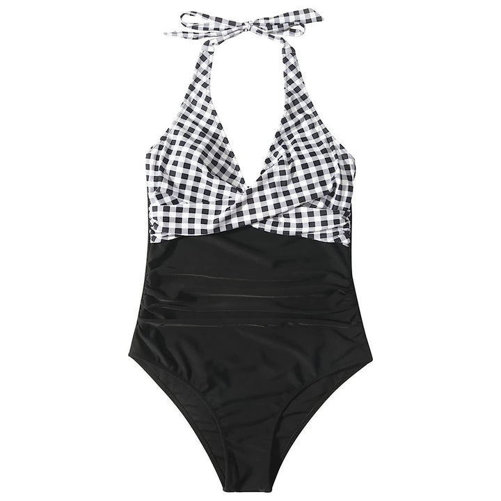 Women's High-Cut One-Piece Swimsuit with Floral Top StylebySassy