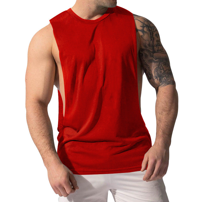 Men's muscle shirt with extra deep arm openings and breathable cotton blend StylebySassy