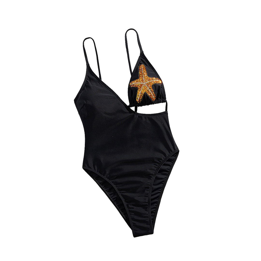 Women's Swimwear with Sparkling Star Decor StylebySassy