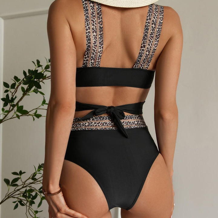 Ladies High-Cut Bikini with Stylish Animal Motif Details StylebySassy
