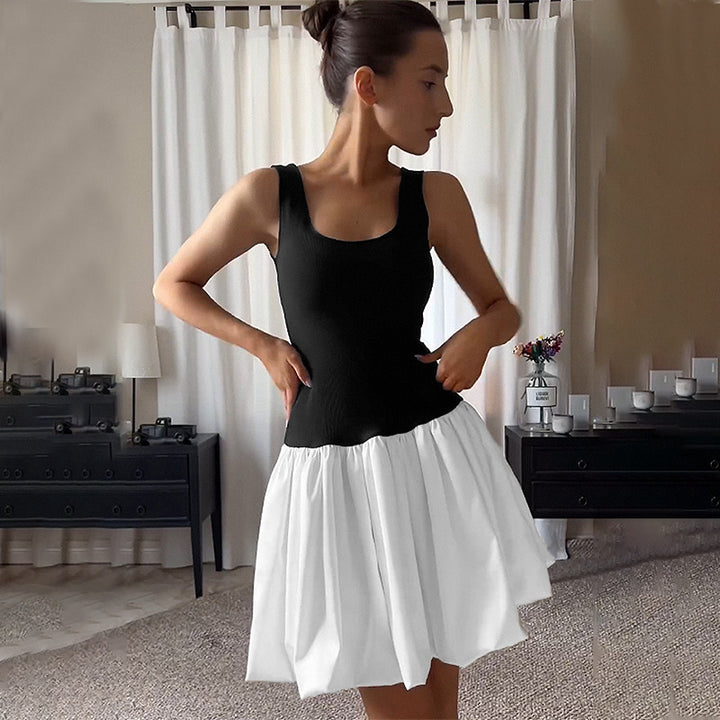Ladies Sportives Mini Dress with Casual Cut and Voluminous Skirt StylebySassy