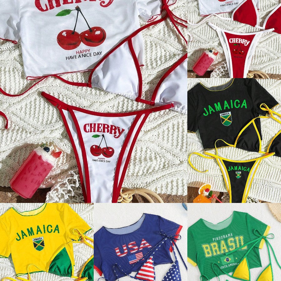 Women's Bikini Set with Creative Graphic Design StylebySassy
