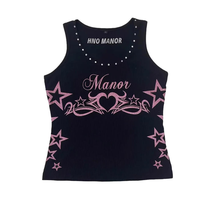Women's Trendy Tank Top with Glitter Design StylebySassy