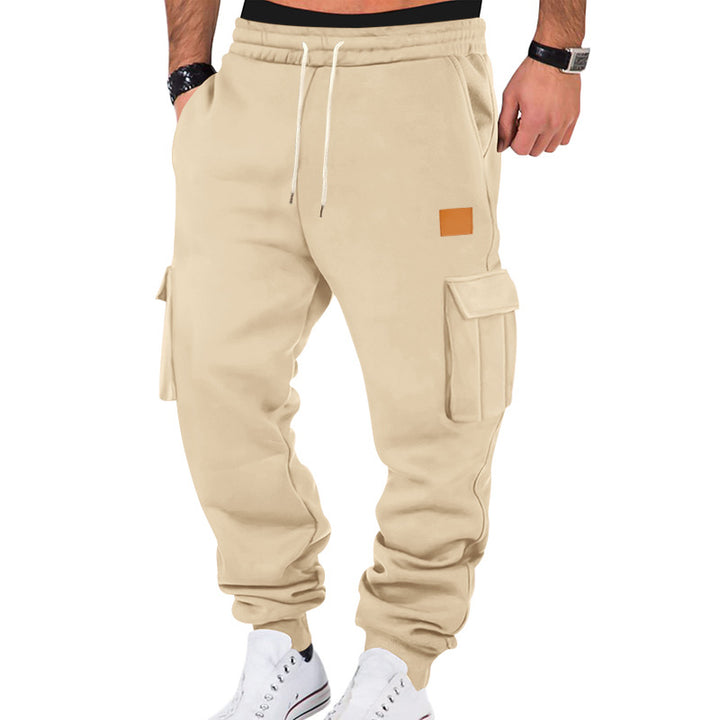 Men's nan urban Cargo Jogger made of soft sweat fabric, elastic waistband, drawstring and appliquéd flap pockets StylebySassy