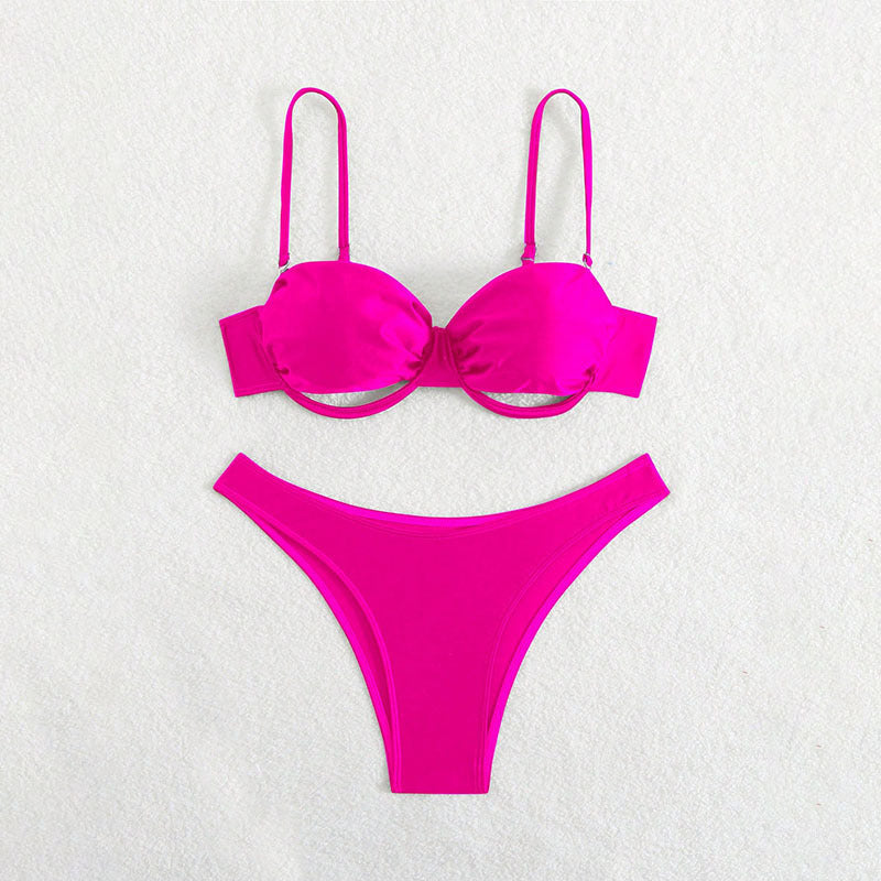 Women's bikini set with elegant underwire top and high leg cut StylebySassy