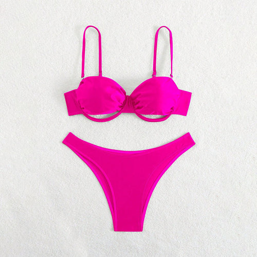 Women's bikini set with elegant underwire top and high leg cut StylebySassy
