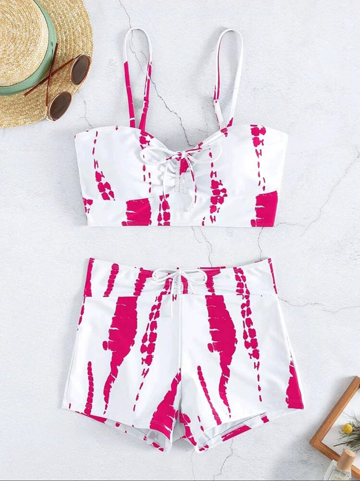Women Two-Piece Swimwear Set with Playful Knot Design StylebySassy
